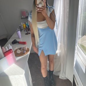 Baby Blue Pini Dress